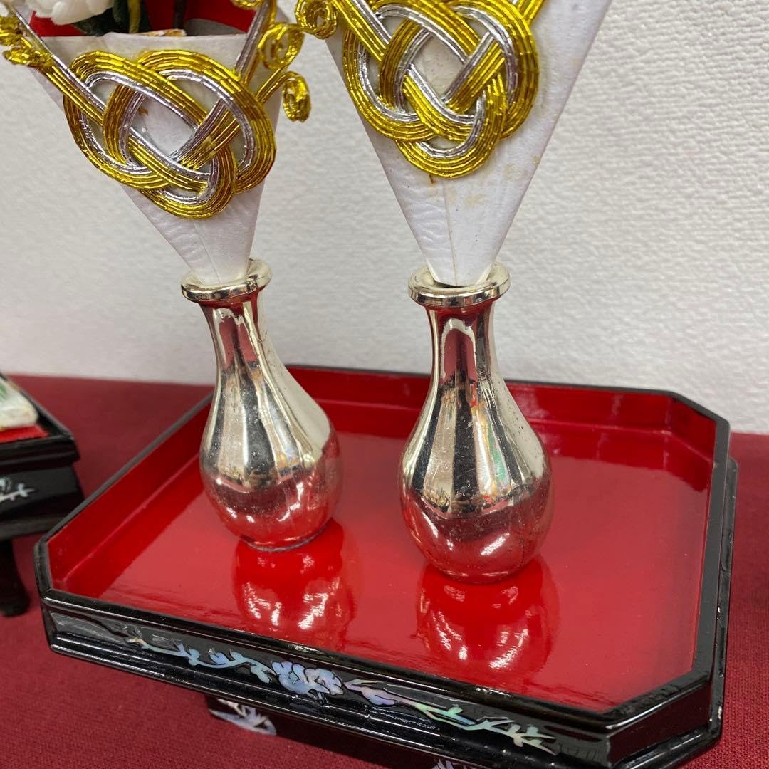 45雛人形菱三宝雛道具