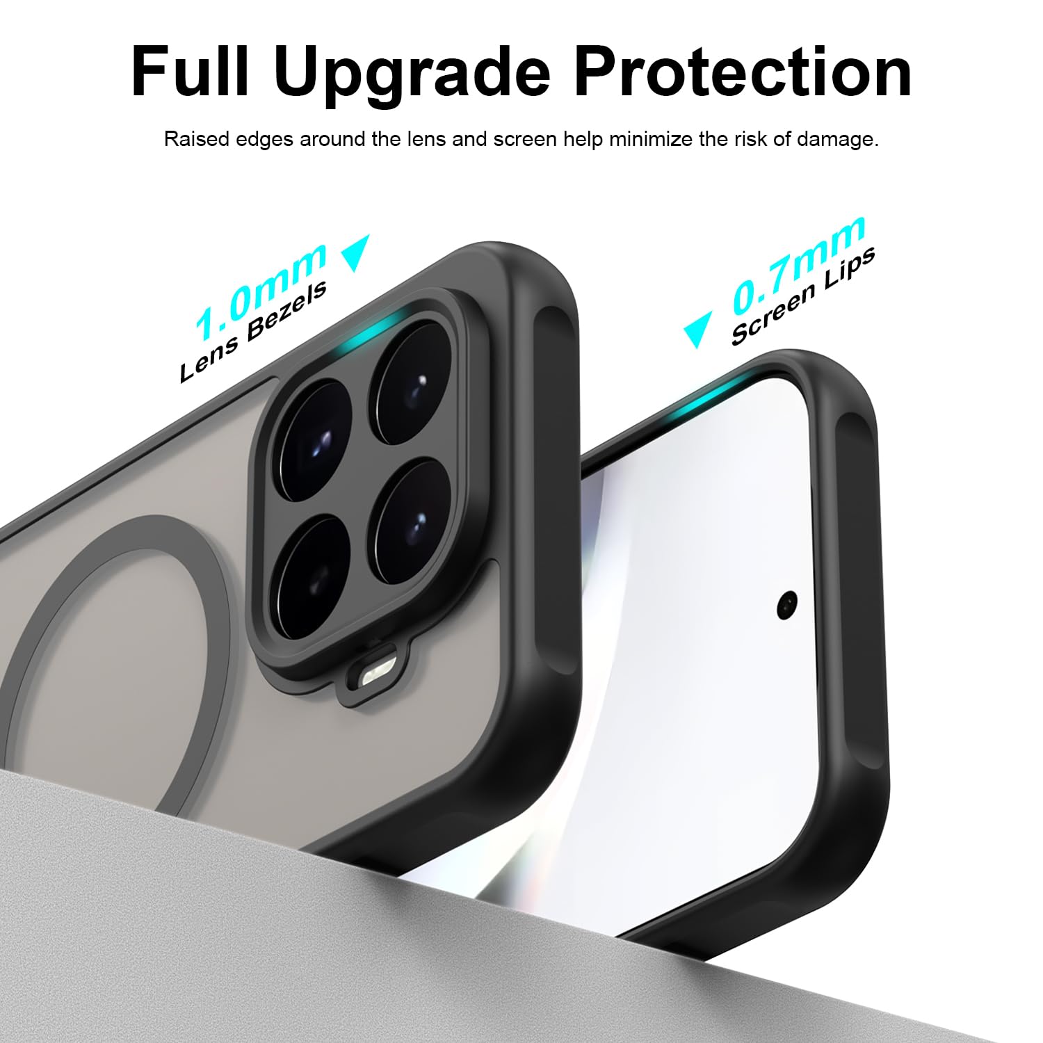 Magnetyczne etui do Xiaomi 17T 5G kompatybilne z MagSafe,[pełna ochrona aparatu] Półprzezroczysta, matowa tylna obudowa odporna na zarysowania obudowa, czarna