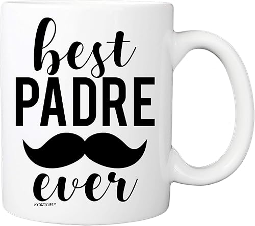 Taza del Día del Padre para papá – Taza de café «Best Padre Ever» – Taza de café hispana latina de 11 oz para Papi, Día de los Padres – Taza de Café