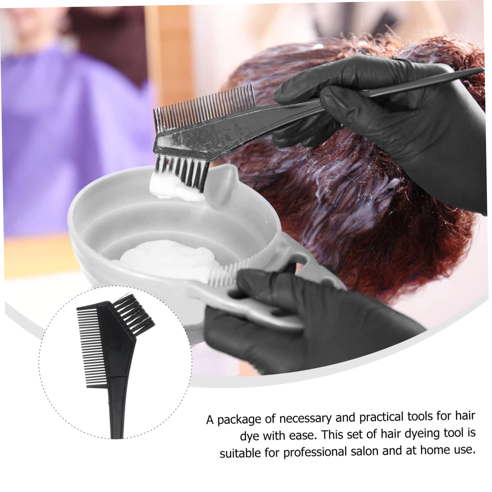 FOMIYES Hair Dyeing Tool Set 11 in 1 Kit Hair Dye Brush Comb Set for Home Professional Salons