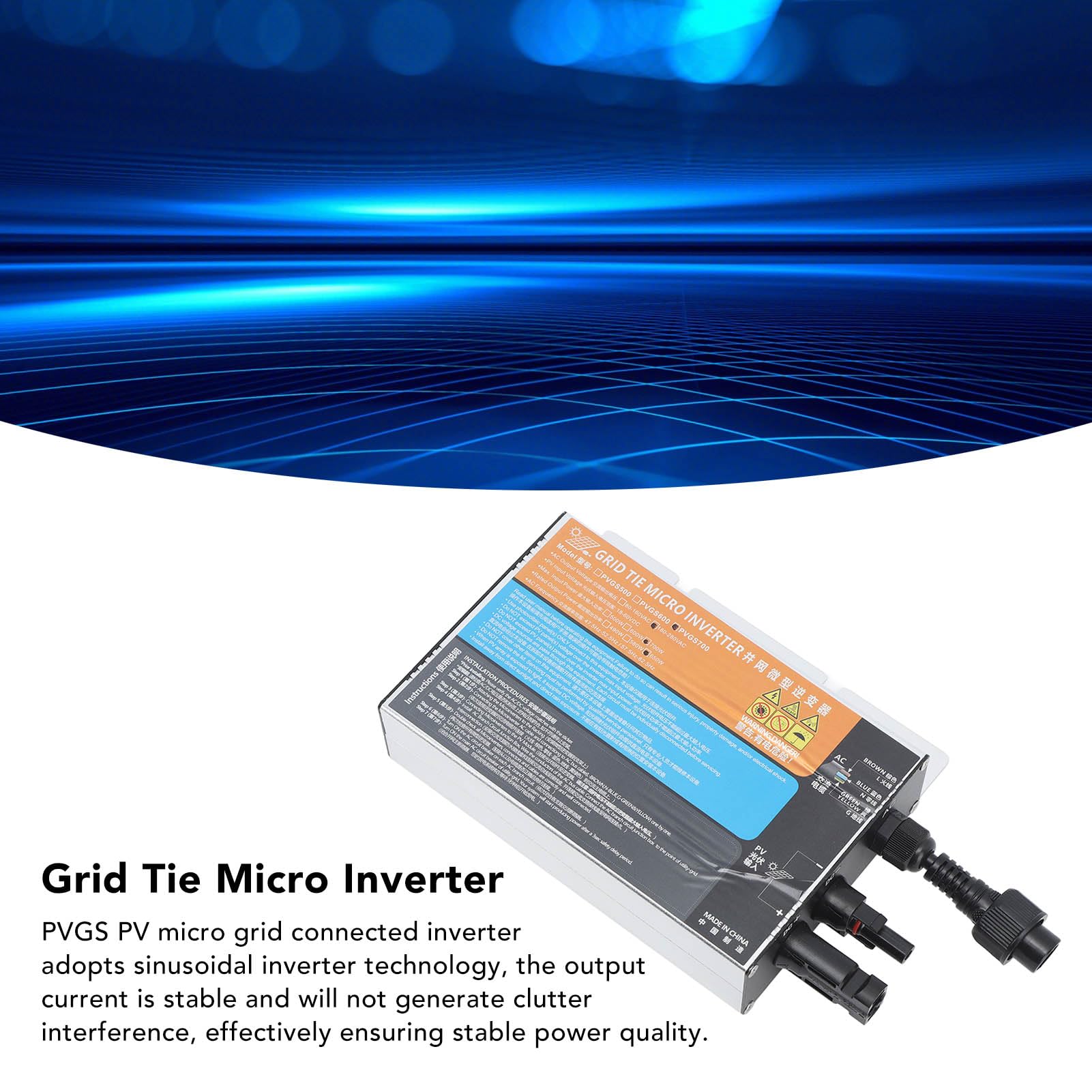 Wechselrichter Sinus Wechselrichter DC12V 24V 48V 70V bis AC 220 1600W 3500W Transformator Stromrichter Solar Wechselrichter mit LED Anzeige (Color : 1600W, Size : 48V