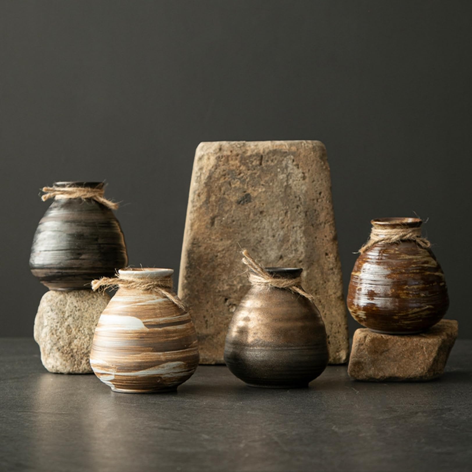 Amazon.co.jp: 花瓶 陶器 和風 一輪挿し フラワーベース インテリア