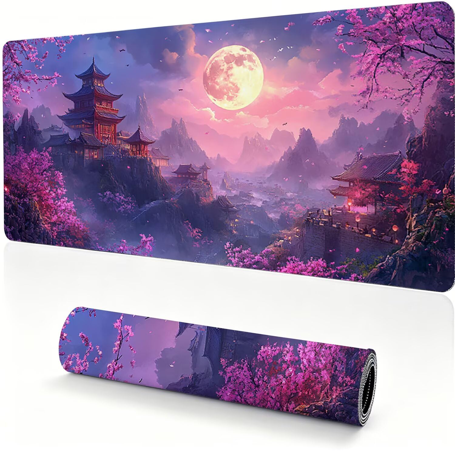 Tappetino Mouse Gaming XXL, Mousepad 900x450x4mm paesaggio attico 0x0-400
