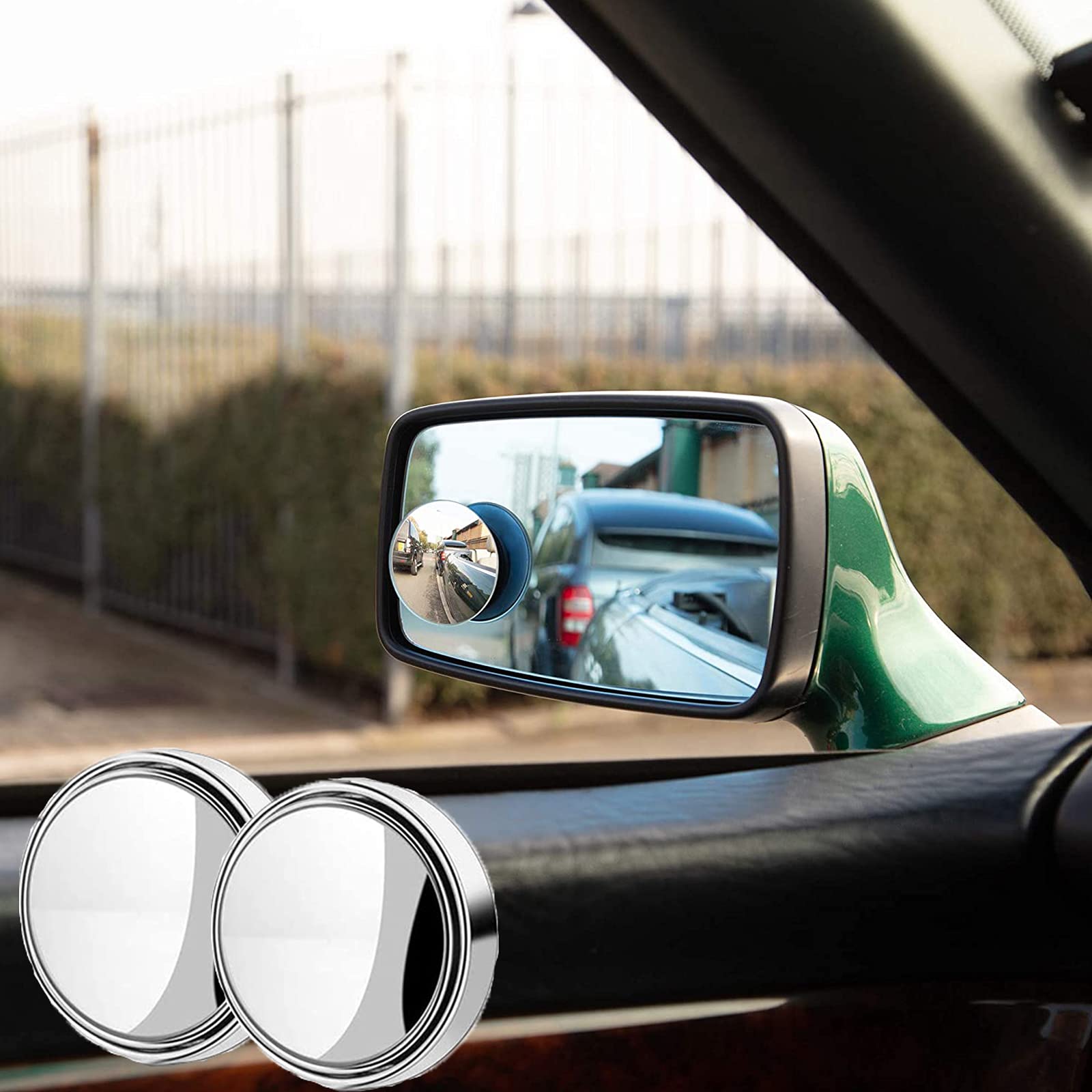 Specchietti Angolo Morto Auto 360° Regolabili | HD Grandangolare | Adesivo 3M | Universali Per Auto E SUV