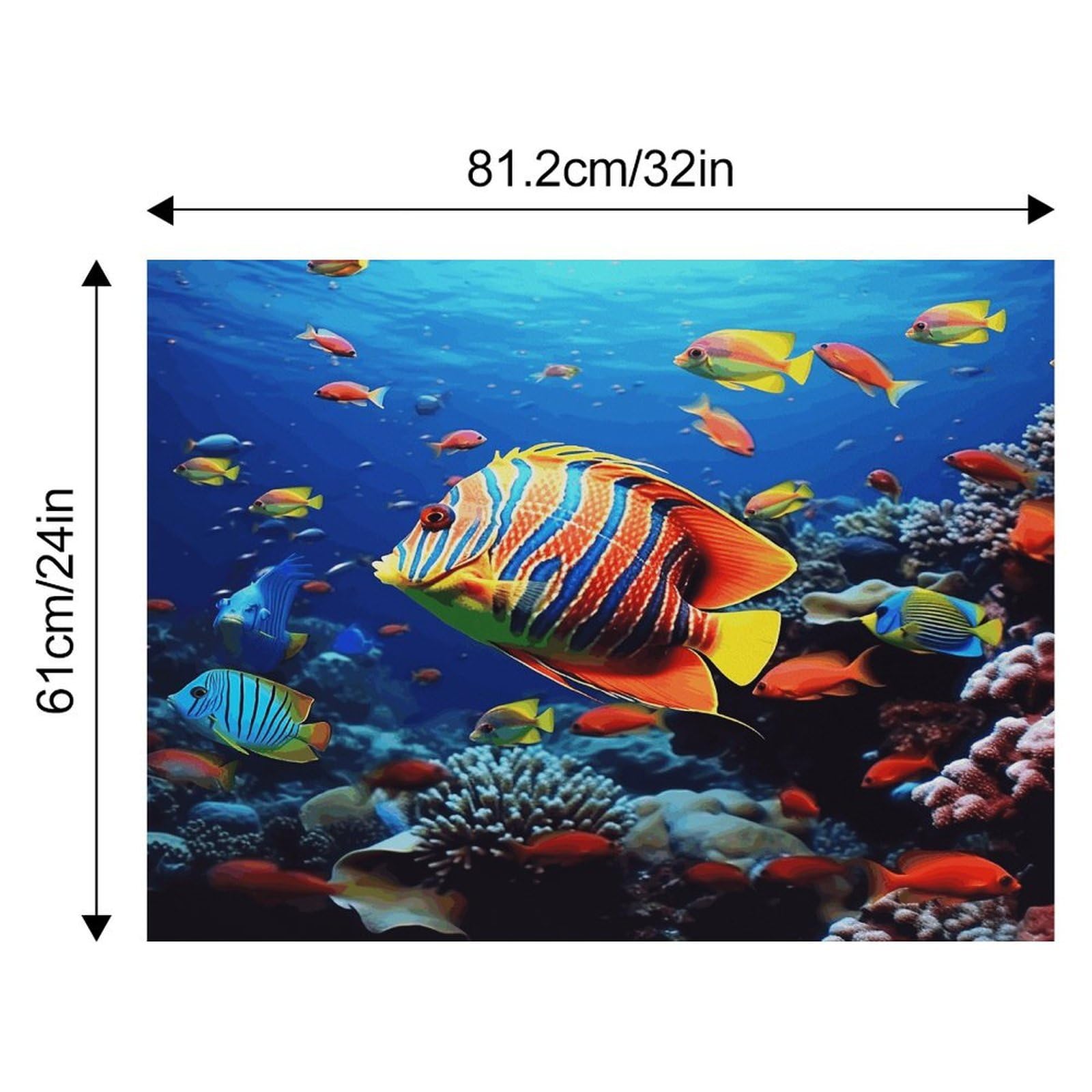Mata do karmy dla kotów z rybami morskimi, antypoślizgowa, mata na karmę dla psów, łatwa do czyszczenia, do jedzenia i wody, mata dla psów i kotów, 61 x 81 cm