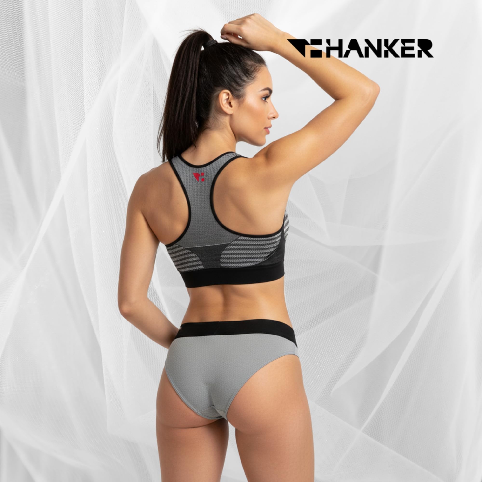HANKER Braga Bikini Deportivo para Mujer Sin Costuras Transpirable