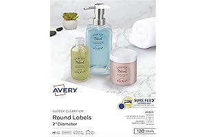 Avery Printable Round Clear Sticker Labels