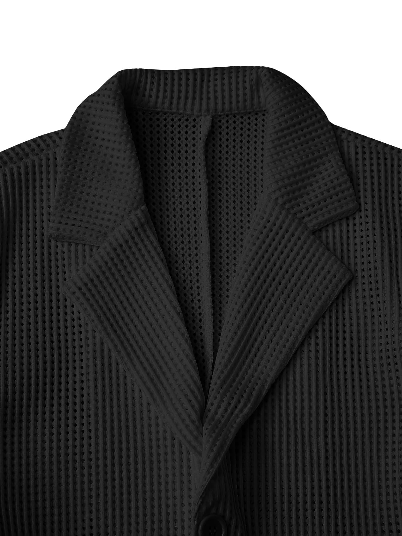 Blazer da Uomo in Rete, Leggero E Traspirante, Giacca Estiva Elegante E Casual, vestibilità Slim, Coat Sportiva A Maniche Lunghe, Revers A Tacca, 2 Bottoni, Giacca Completo per Lavoro, Uf