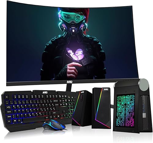 HP G3 - PC de escritorio para juegos, Intel i7 6 generación, GT 1030, 32 GB de RAM, SSD de 1 TB + disco duro de 4 TB, monitor para juegos de 27