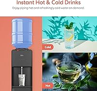 Vista 6 de Brio 130 Series Top-Load Water Cooler Dispenser for 3- and 5-Gallon Bottles, Hot & Cold, Spill-Free Loading, Child Safety Lock, Energy Star 3.0