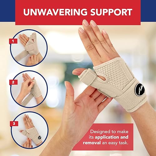 Miniatura 6 de Soporte ergonómico para el pulgar para mano derecha o izquierda, para dolor y apoyo de artritis, férula de espica para el pulgar gatillo del pulgar,