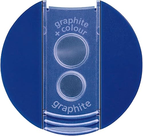 Miniatura 3 de Staedtler 512001BK - Sacapuntas de doble agujero metálico con recipiente para recoger virutas