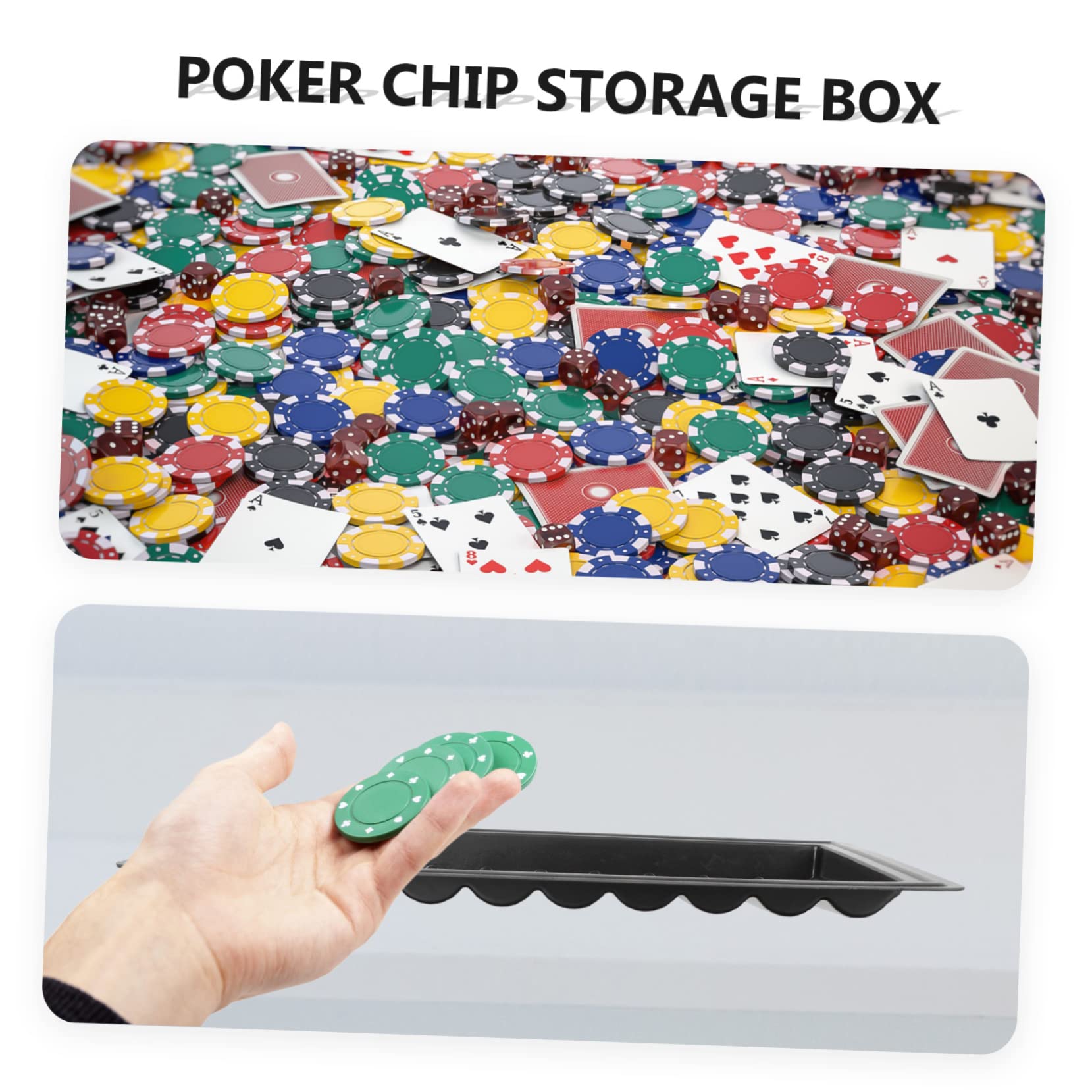 Garneck Chip Tray Für Pokertisch - Praktischer Poker Chip Halter Aus Robustem Plastik - Ideal Zur Aufbewahrung Und Organisation Von Perfekt Für Pokerabende Und Turniere