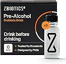 ZBiotics — Feel Better After Drinking, Wake Up Refreshed, Science-Backed, Patented Probiotic for Easier Mornings, Travel-Friendly, 3-Pack of 0.5 Fl Oz Bottles