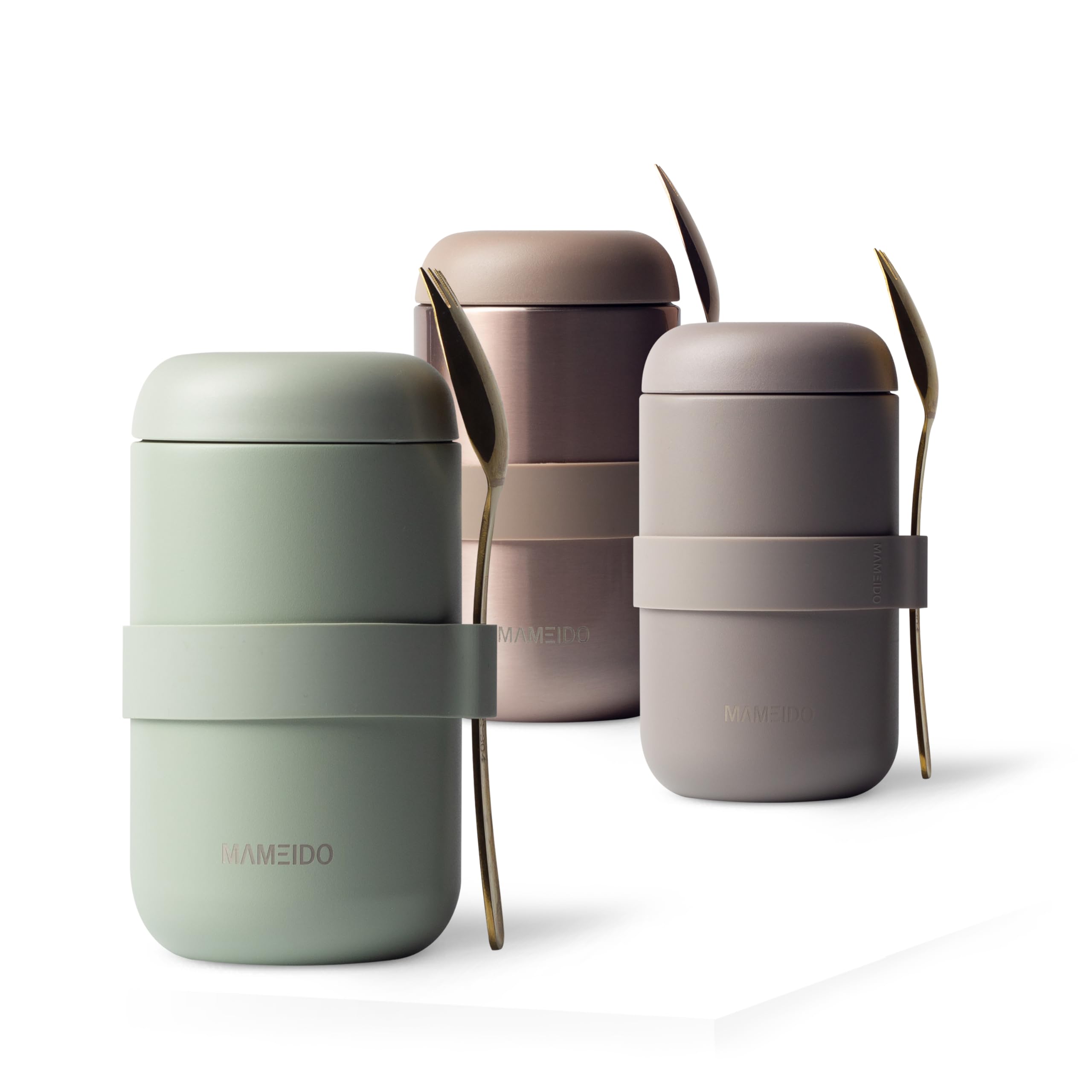 Boîte Isotherme MAMEIDO 500ml - Acier Inoxydable - Sans BPA - Garde Au Chaud 8h/froid 18h - Design Desert Sage