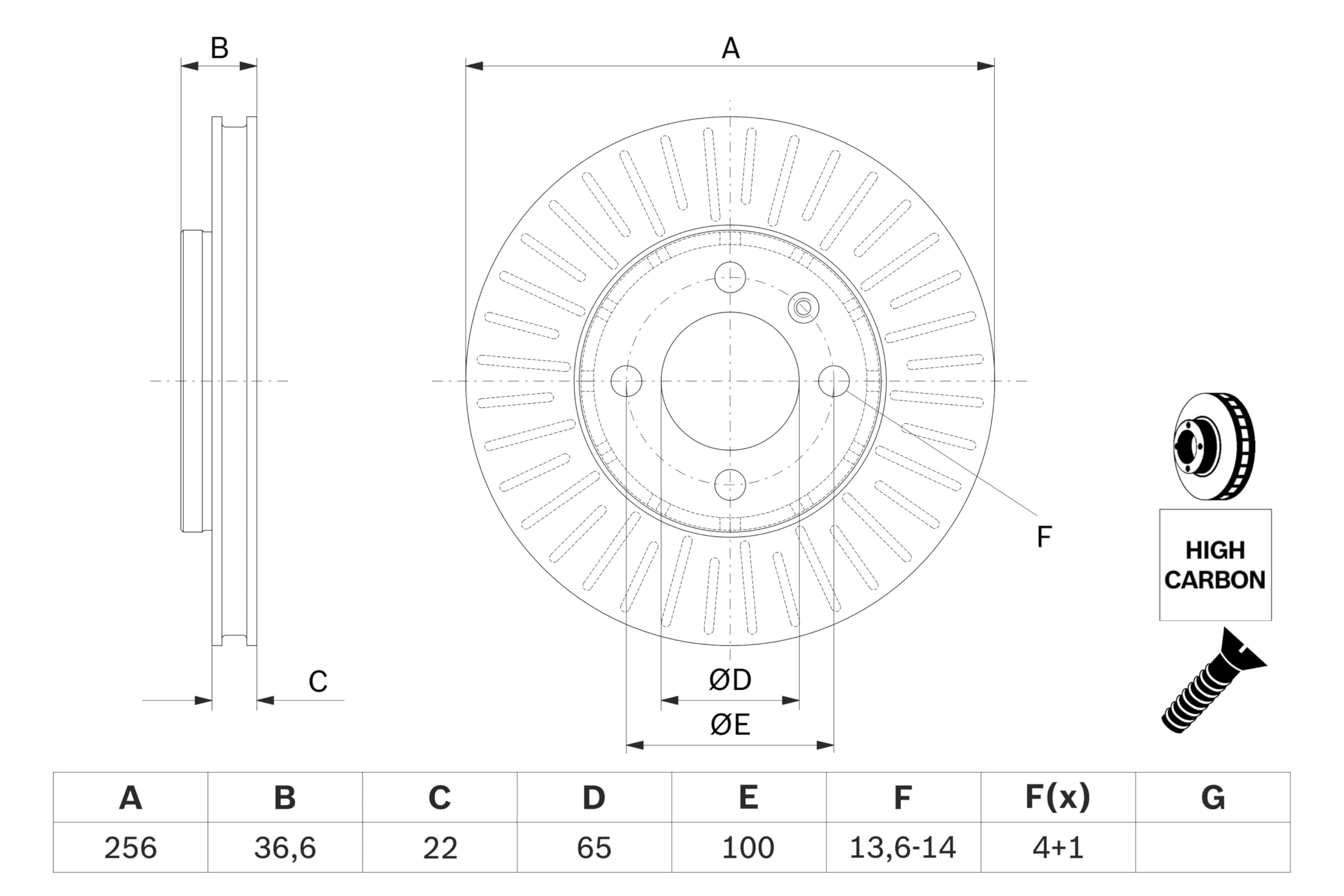 Image secondaire de Bosch BD1606 Disques de frein - Essieu avant - certification ECE-R90-1 jeu de 2 disques