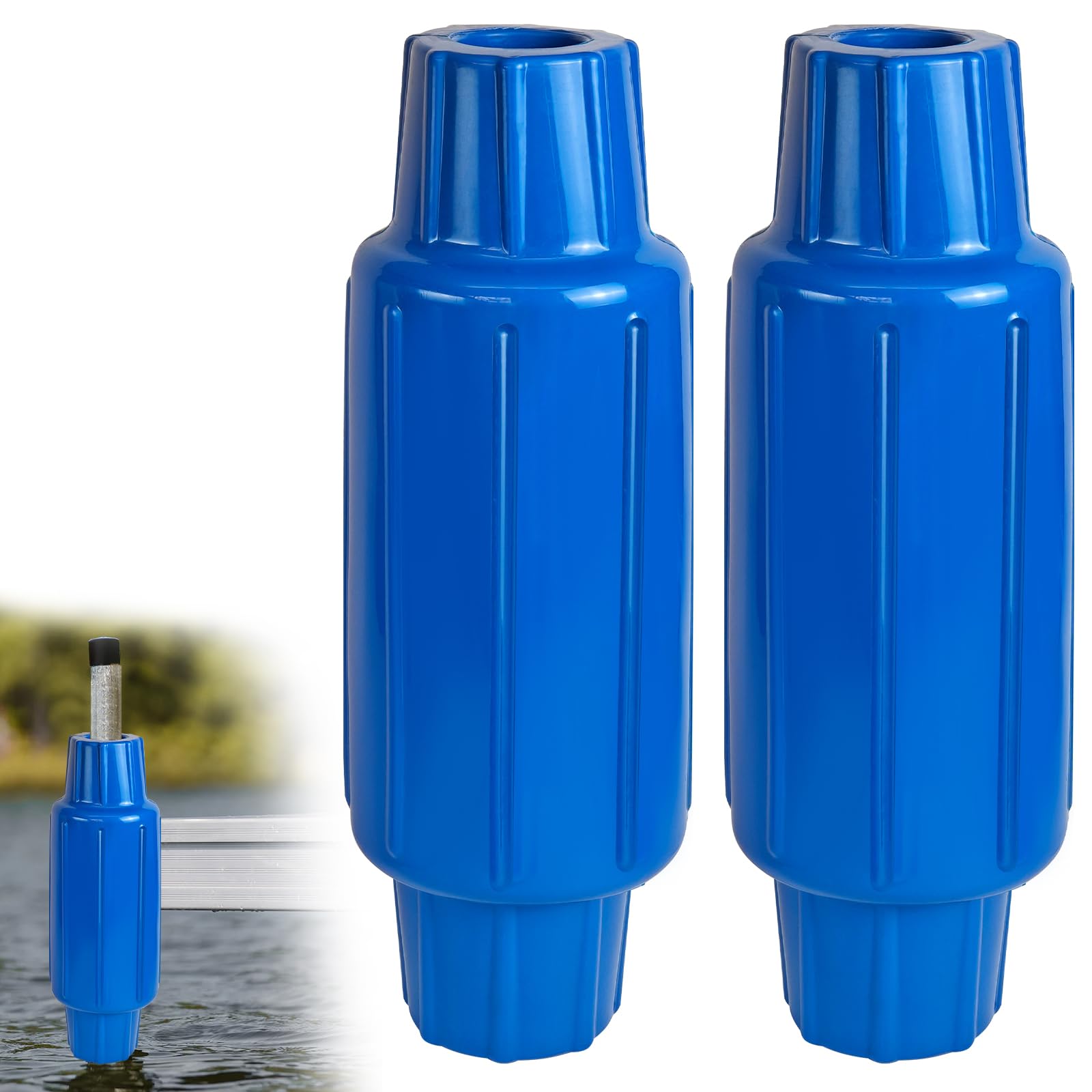 Dock Fender Bumper for Post,Boat Dock Bumpers Slide-Over Post Pole,Slip-On Dock Leg Pipes,Vertical Protection Dock Guards,Soft UV-Resistant Marine-Grade Vinyl