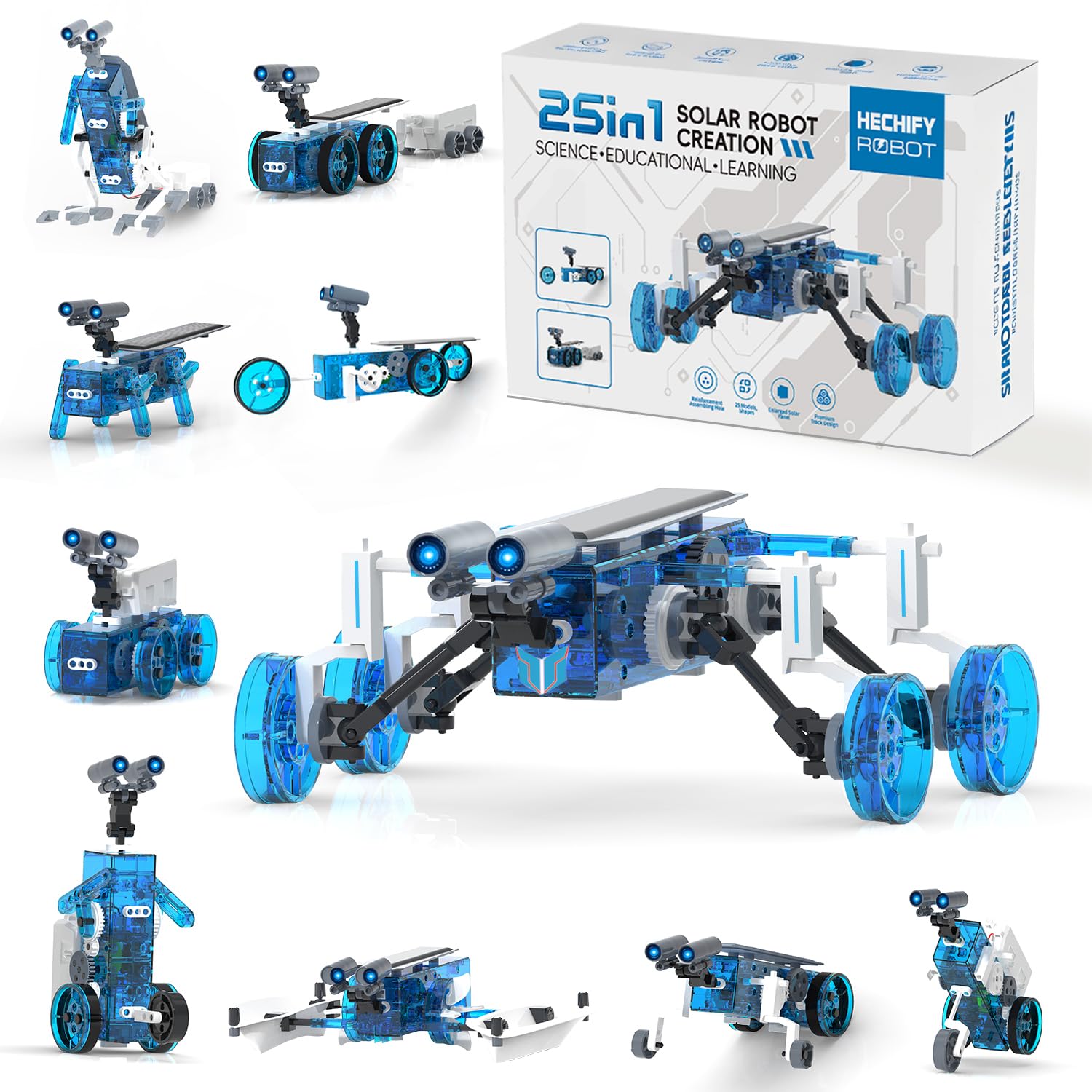 Amazon.com: Hechify 25-in-1 Solar Science Robot Kit, STEM Building