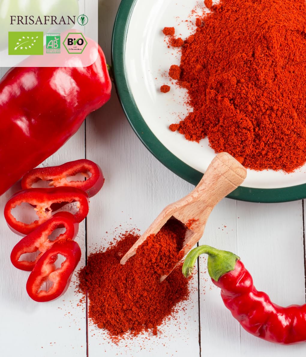 FRISAFRAN | Paprica dolce affumicata 1kg | Paprika in Polvere Bio | paprika dolce macinata | Origine SPAGNA | Affumicata Dolce | Paprica | Paprika Affumicata | Paprika Dolce | Pimenton Affumicata