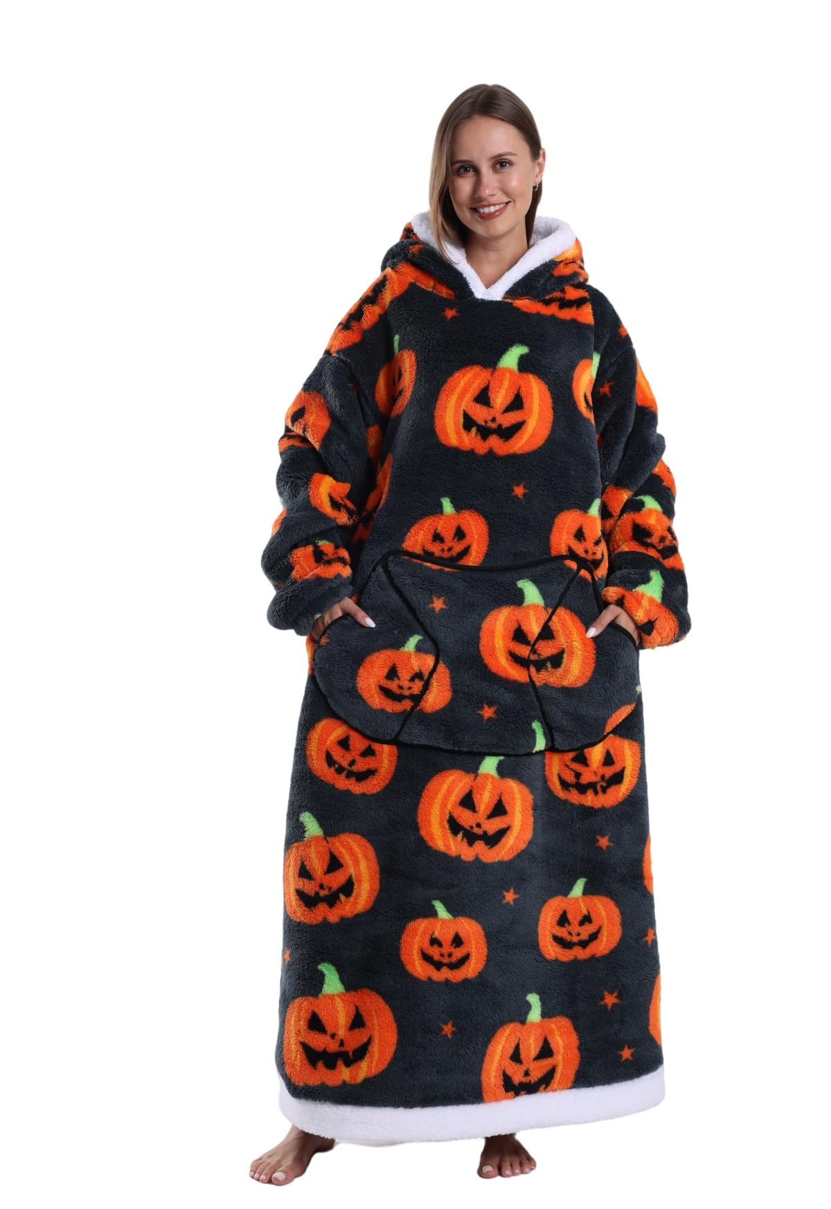 Pterygoid Extra Long Oversized Blanket Hoodie,Hooded Wearable Blanket with Sleeves for Women and Men,Soft Fleece Giant Sweatshirt with Pocket Gift for Adult Teenager