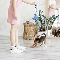 Vista 5 de Juguetes interactivos para masticar perros, ayudas de entrenamiento para cachorros, dispensador de golosinas de rompecabezas con cuerda para perros