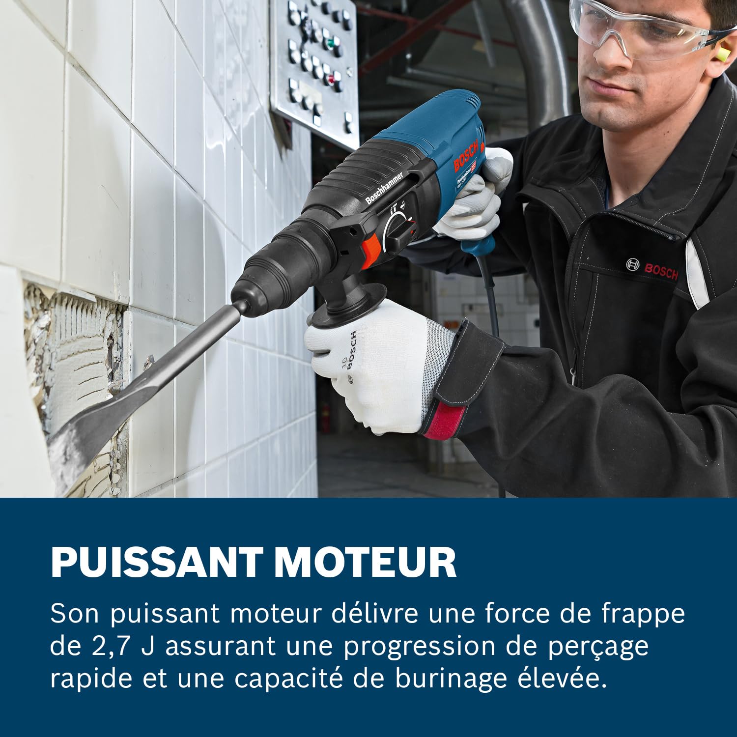 Bosch Professional perforateur GBH 2-26 F (puissance 830 W, mandrin interchangeable SDS plus, poignée auxiliaire, butée de profondeur, chiffon, mandrin à changement rapide, coffret de transport)
