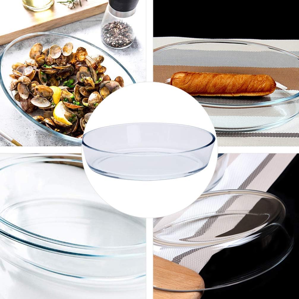 DOITOOL Borosilicate Baking Tray 10.23 X 6.88 X 2.16 Inches Heat Resistant Glass Bakeware for Oven and Microwave Easy to Clean Casserole Dish