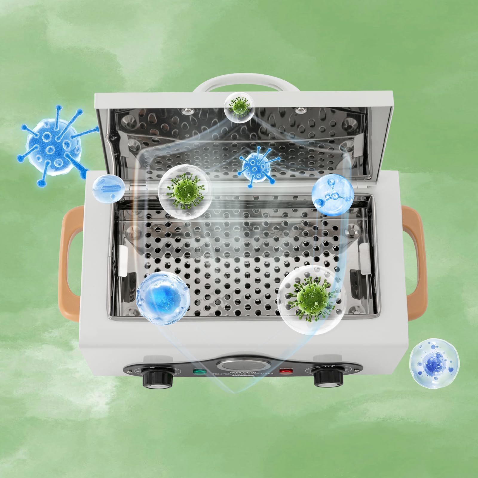 Sterylizator antywirusowy 300 W, wysoka temperatura, 2,5 l, sterylizator gorącego powietrza, szafka do dezynfekcji 60-220℃, z timerem, autoklaw, szafka na instrumenty, kosmetyki
