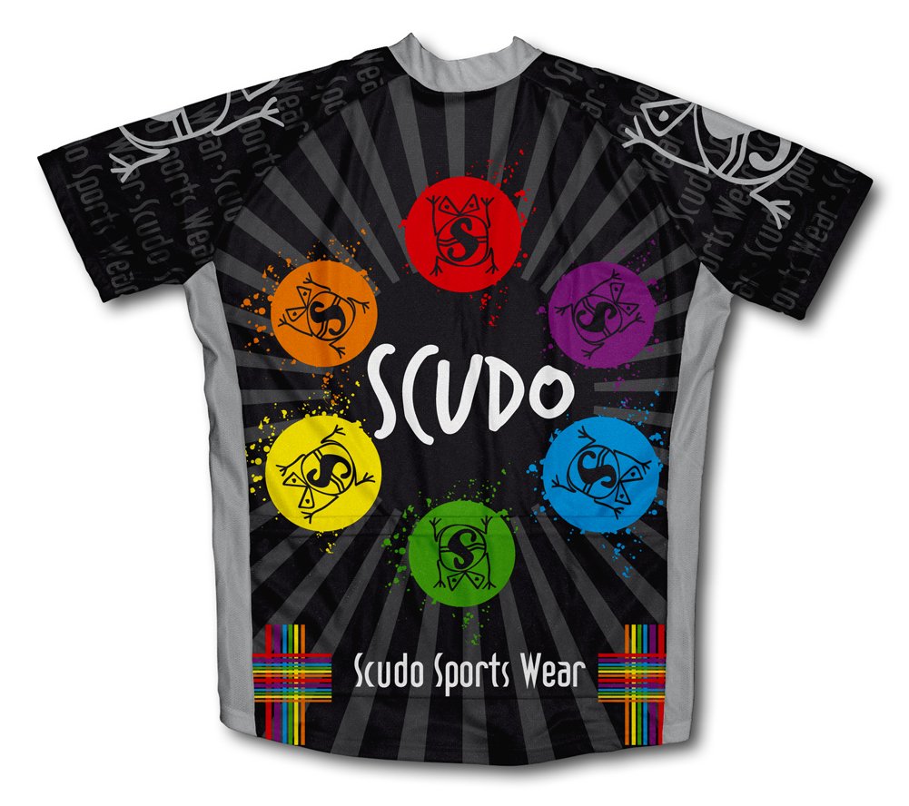 Color Wheel Scudo Short Sleeve Cycling Jersey for Youth - Size XS Black