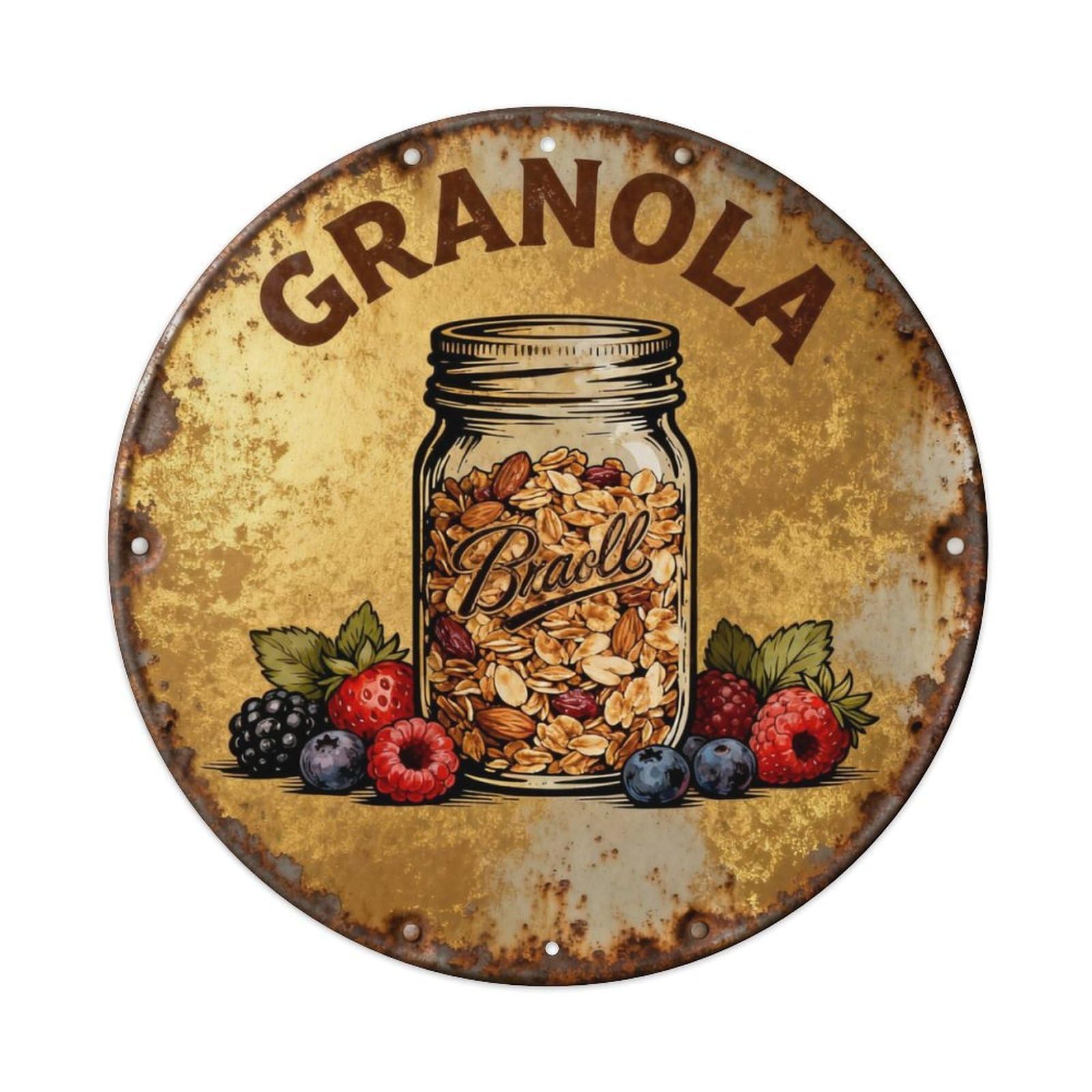 GRANOLA Metal Tin Sign Plaque