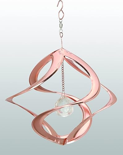 Miniatura 5 de Red Carpet Studios 31059 - Spinner pequeño Cosmix para decoración de jardín para interiores y exteriores 31 pulgadas cobre lágrima