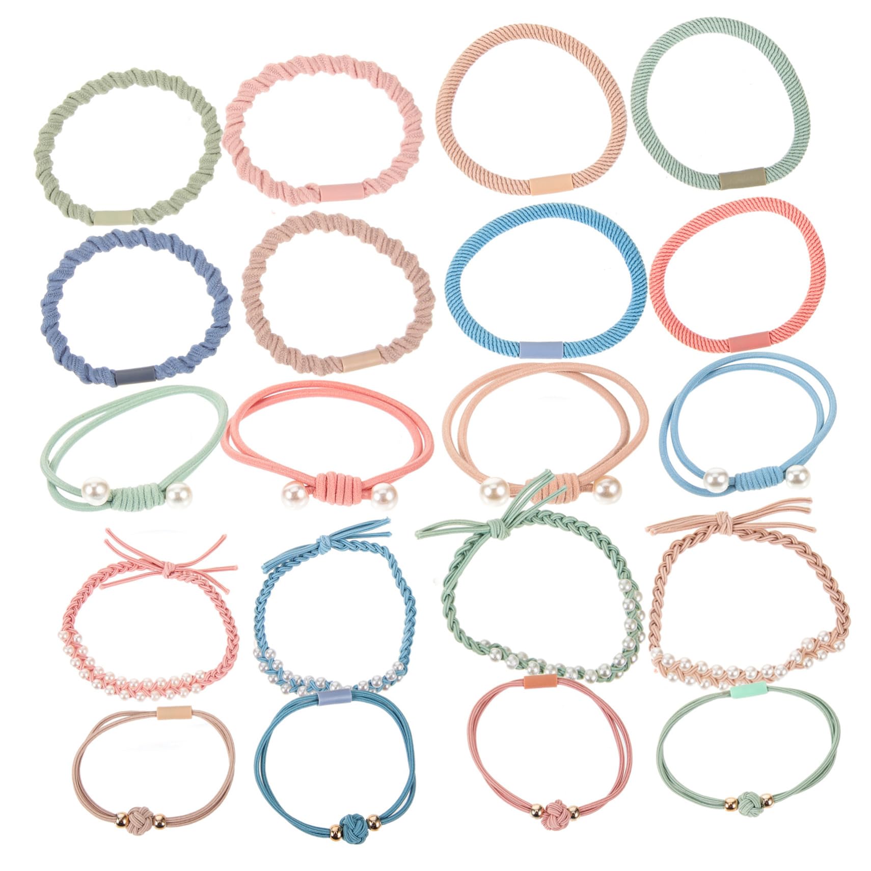 GALPADA 100stücke Perlen-haarreifen Elastische Haargummis Für Zöpfe Und Hochsteckfrisuren Boho-stil Haaraccessoires Für Partys Und Alltag Für Damen Und Mädchen