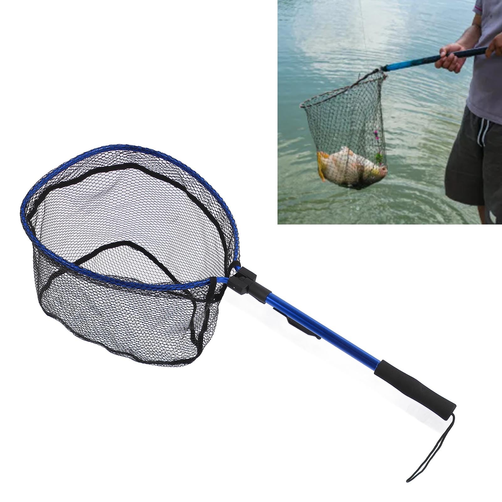 Rete Da Pesca Decorativa Con Galleggianti In Sughero – 150x100 Cm, Colore Blu, Per Arredo Mare E Fai Da Te - 6
