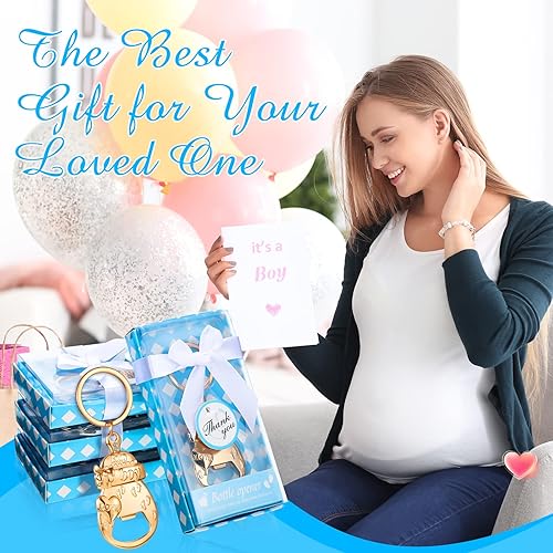 Miniatura 6 de Sieral 24 piezas de abrebotellas para baby shower, recuerdo de fiesta para invitados, llavero dorado, regalos, decoraciones, recuerdos para niñas,