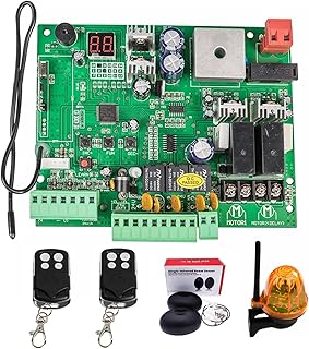 Automatic Sliding Gate Opener 12V/24V Board for Automatic Double Arms Swing Gate Opener Control Board Panel Smart Control Center System Replace Fittings Pure Copper Motor, Durable and Reliable (Color