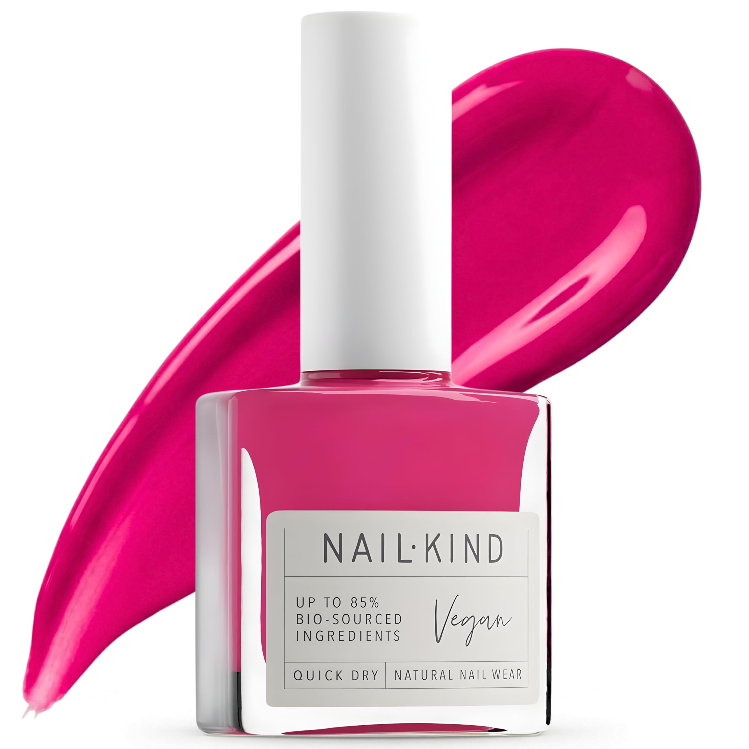 Nail Polish Pink Fuchsia 8 ml-Own It, Vegan Quick Dry Nail Varnish, Long Lasting Chip Resistant Manicure, PETA Certified Cruelty Free, High-Shine Finish-by NailKind