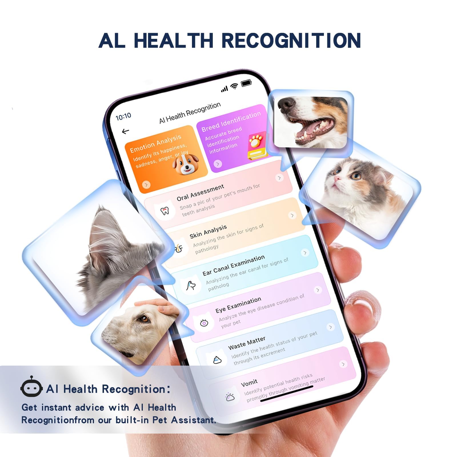 DBDD AI GPS Hunde-Tracker, Virtueller Zaun & KI-Gesundheitsmonitor, wasserdicht