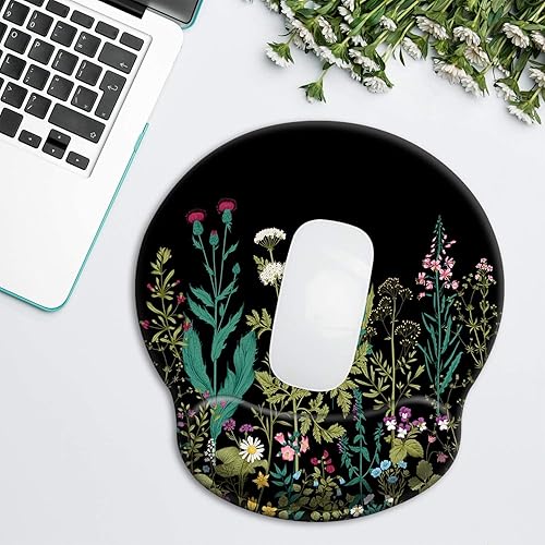 Miniatura 6 de Alfombrilla de mouse con soporte de muñeca, ergonómica, reposamuñecas de gel con posavasos antideslizante y alivio del dolor para computadora,