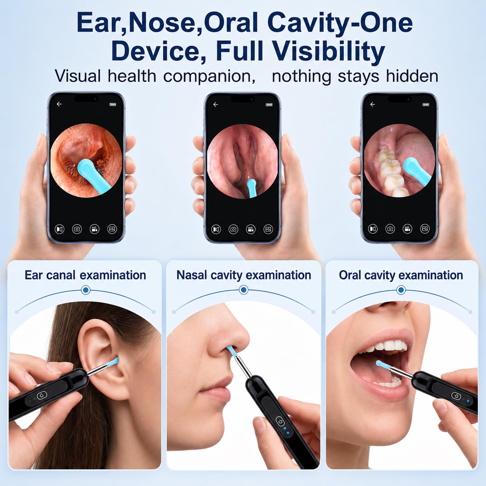 Ear Wax Removal with Camera 1080P HD, IP67 Waterproof Black — Amazon image 7