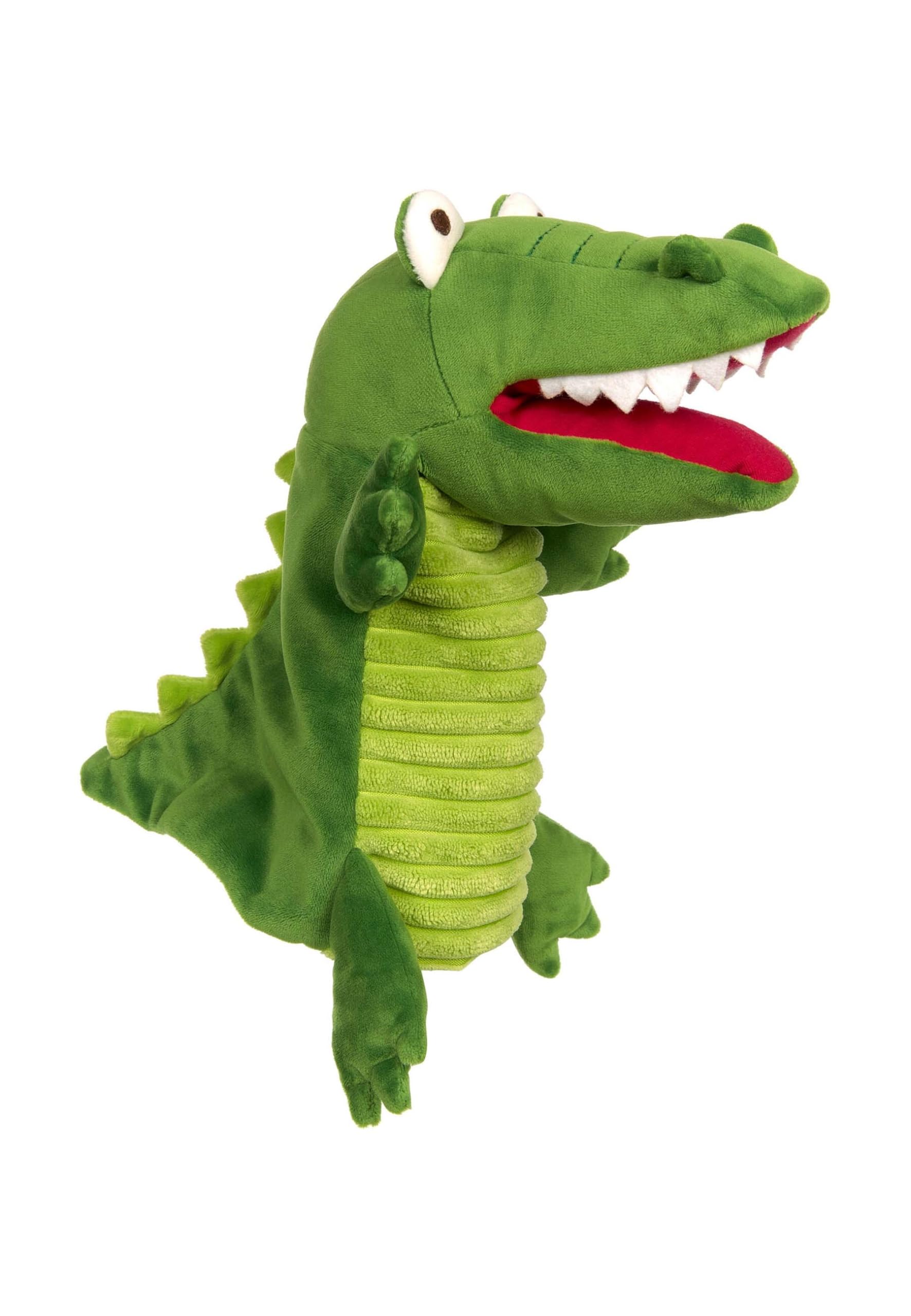 SIGIKID 42756 My Little Theatre Crocodile Hand Toy for Girls and Boys Baby Toy Recommended from 1 Year Green, 15 x 17 x 24 cm