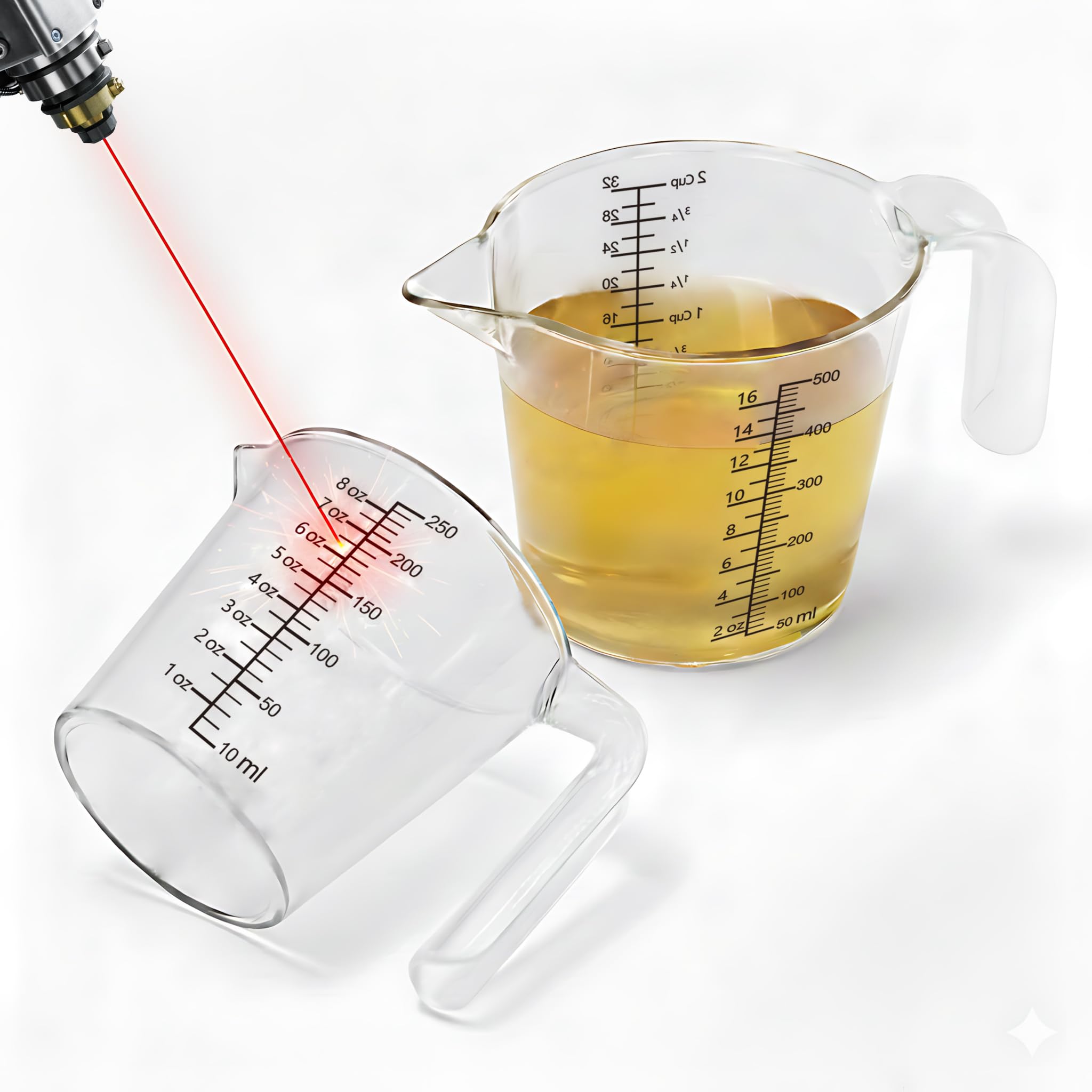 MiziDo Laser-Etched Measuring Cup Set