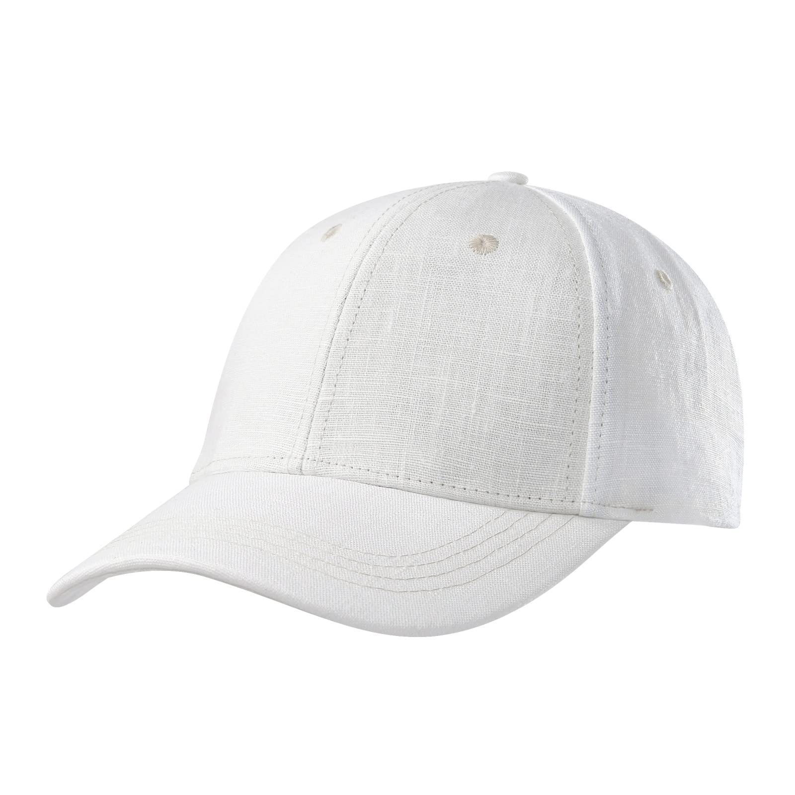 BOTVELALinen Baseball Cap for Men Breathable Summer Dad Hat Adjustable Structured Outdoor Sports Cap