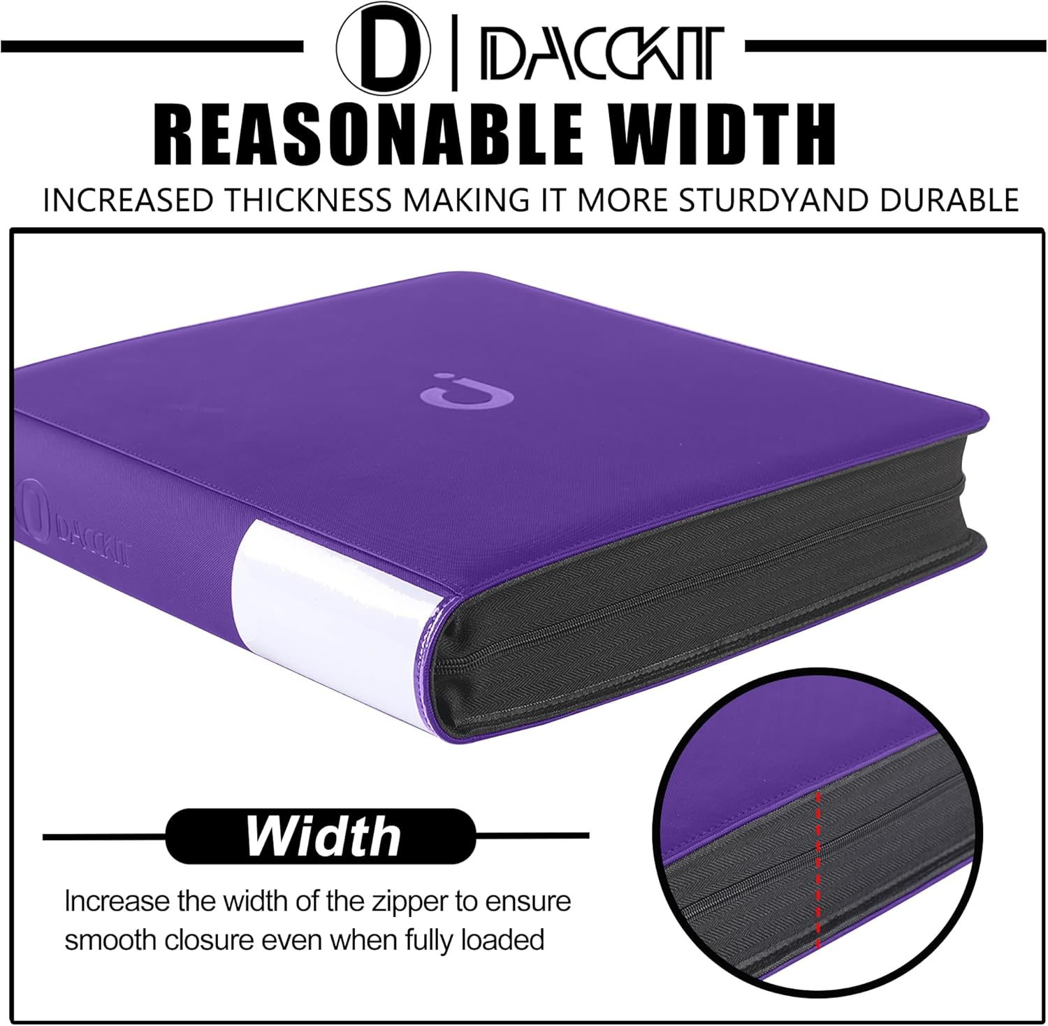 Premium Card Binder 12 Pocket - Fits 1200 Cards，3X4 Ringless Card Binder with Sleeves for Trading Cards & Sports Cards（Model D，Classic Purple）