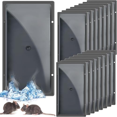 Qualirey 16 trampas de pegamento para clima frío, resistentes a la congelación, resistentes a la congelación, bandeja adhesiva para control de