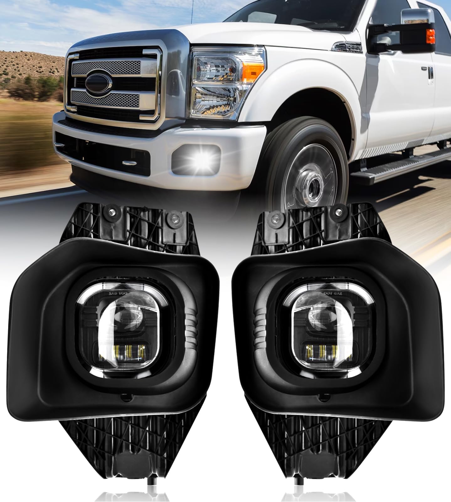 SS3 LED Fog Light Kit For 2020-2022 Ford Super Duty (w/ Halogen Fog Li - Foto 5