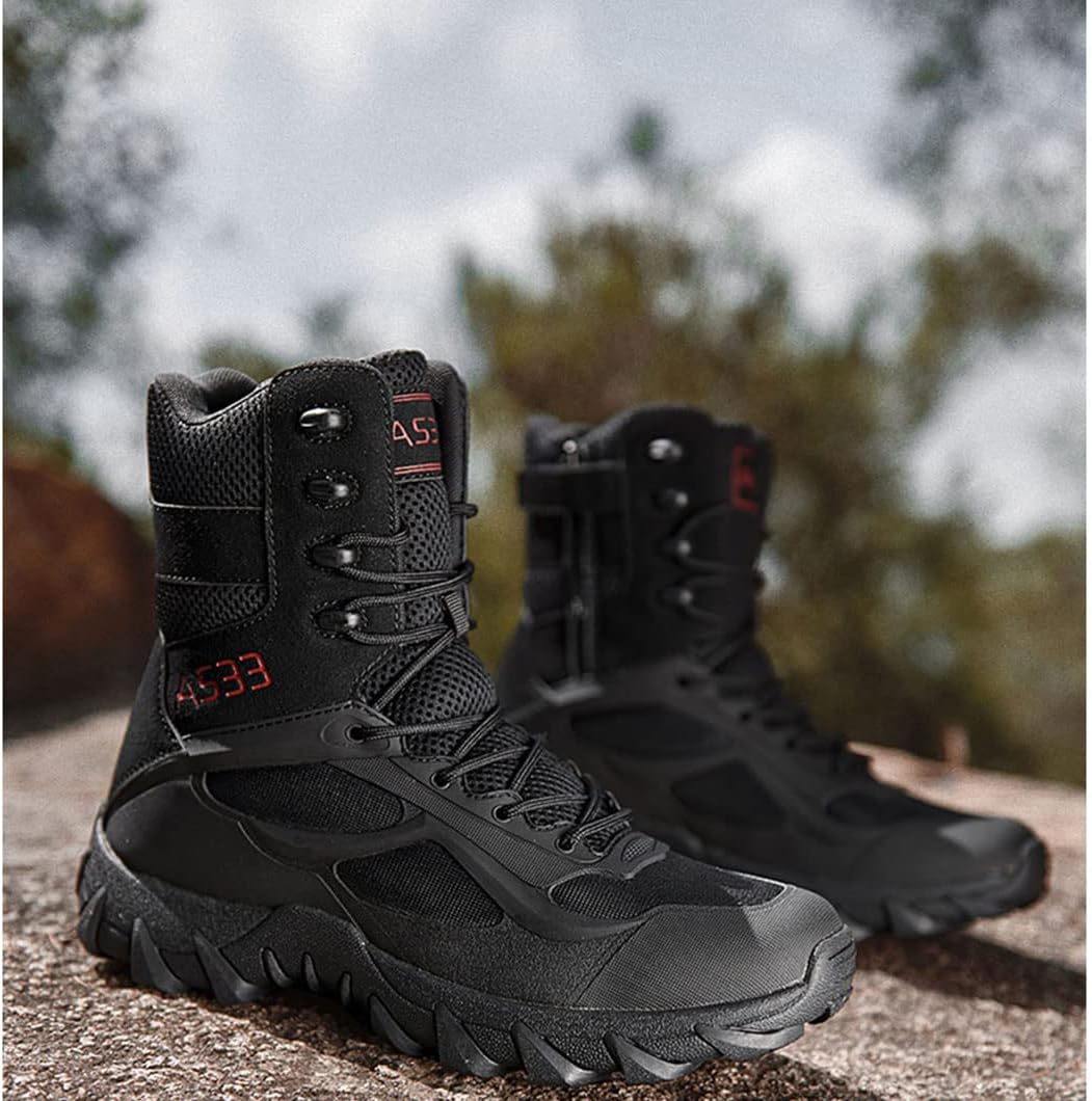 Men's Tactical Boots Military Work Boots Desert Combat Outdoor Boots for Hiking Motorcycle Climbing - Image 3