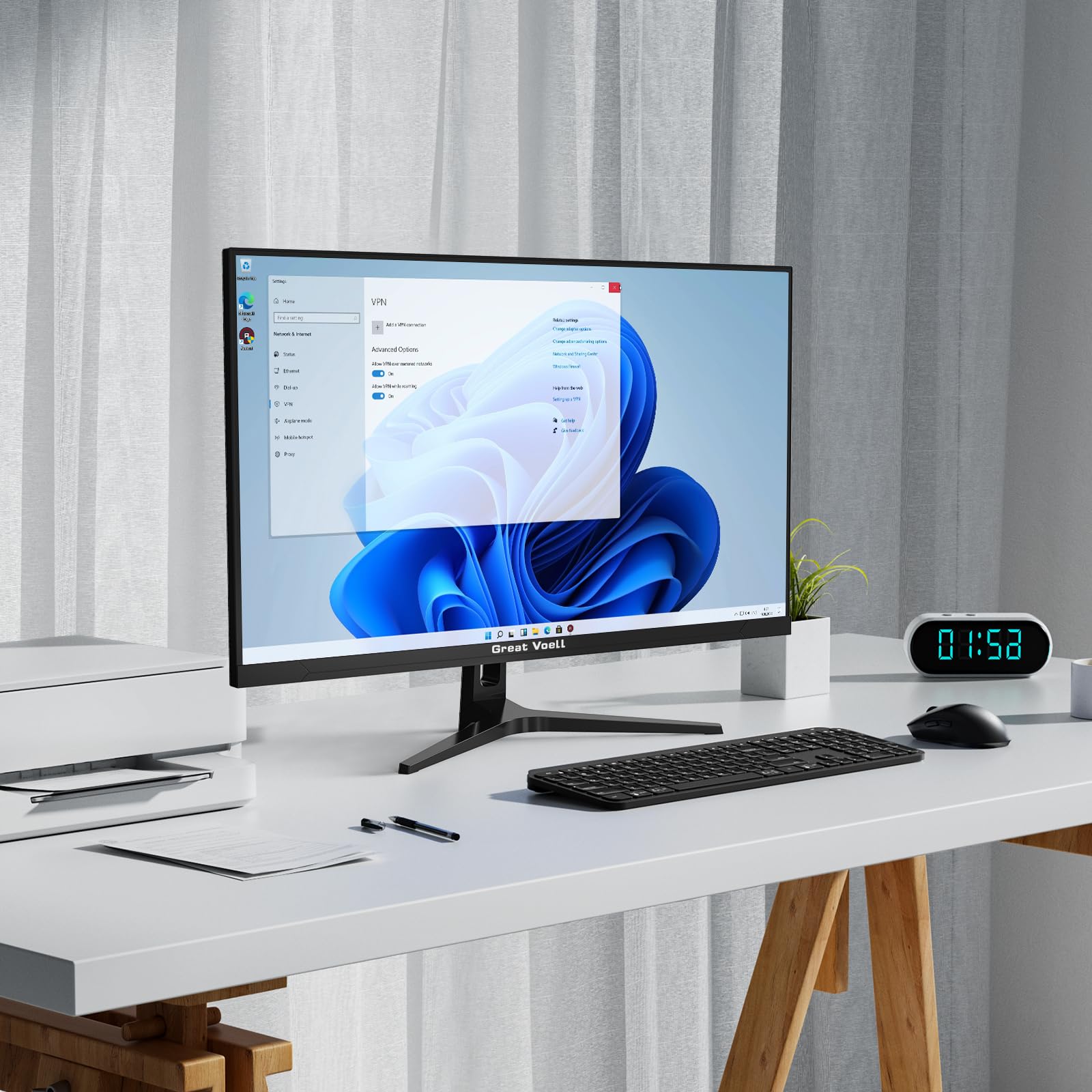 Great voell Monitor 32 Pulgadas 4K UHD HDR10 FreeSync 4000:1 Montaje VESA Edición Foto Oficio Entretenimiento Amplia Gama Colores