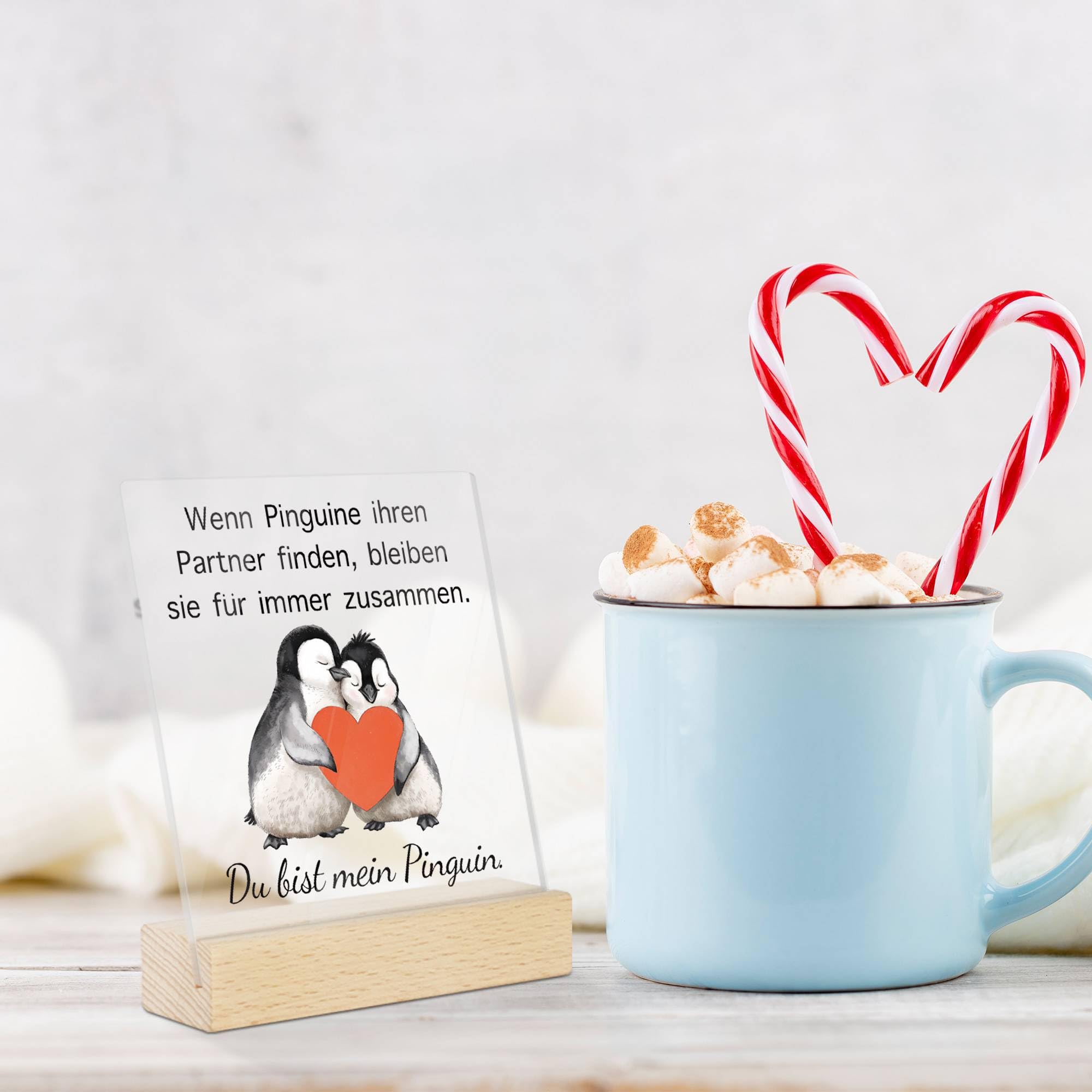 Putuo Decor Ich liebe Dich, acryl hartdecoratie, romantische tafeldecoratie met hartslagdesign, cadeau voor partners