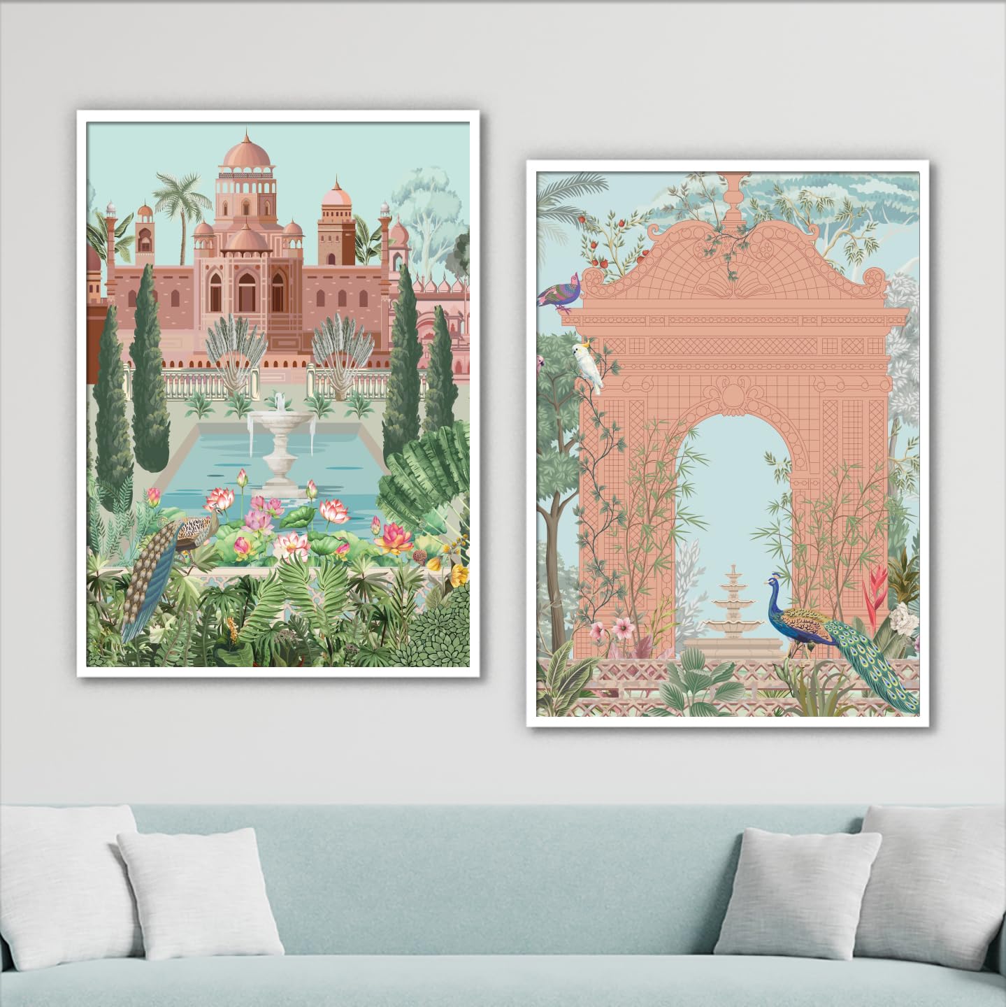 NoWorries Tradtional indian art White Framed Paintings for living room, Bedroom and Office decor - Wall decor paintings with frames for home decoration/Nature wall frames for Home, Cafe, Lounge, Restaurant Decor (Theme-Traditional) (Synthetic Wood Fr (B0CYTCC7RD) Amazon Price History, Amazon Price Tracker
