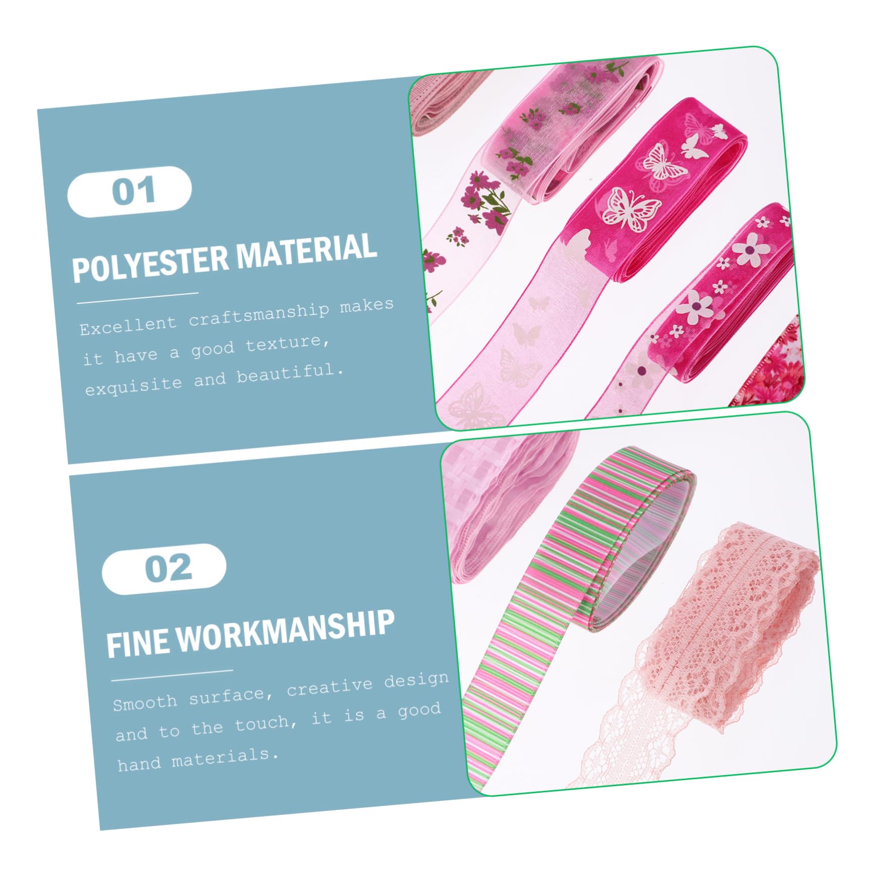 DOITOOL 5 Sätze Blumenmuster Geschenkbänder Mehrzweck Zuschneidbares Bastelband Für Projekte Und Festliche Dekorationen Für Geschenkverpackungen Und Diy Bastelarbeiten 10 Stück * 5